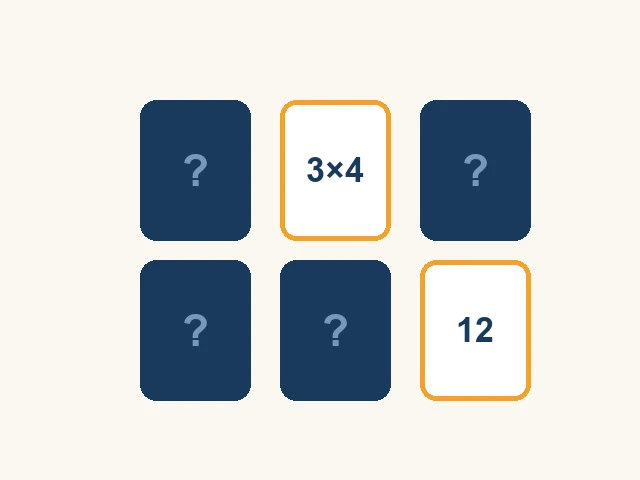 Gra: Memory matematyczne — podgląd