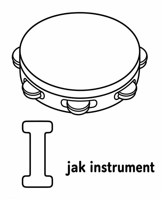 Kolorowanka: Literka I — instrument