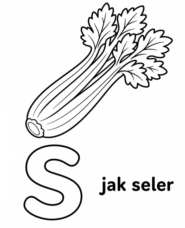 Kolorowanka: Literka S — seler