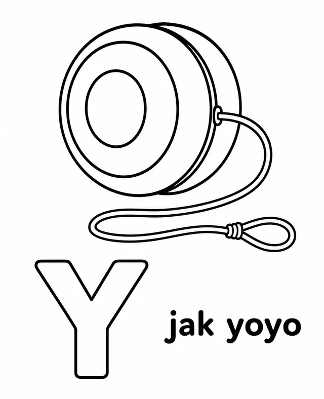 Kolorowanka: Literka Y — yoyo