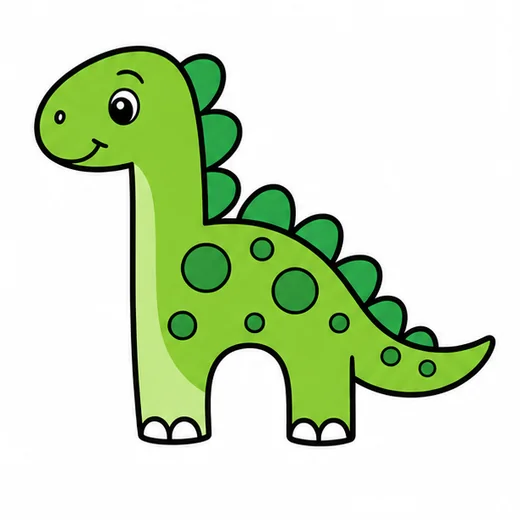 Krok 4: pokoloruj dinozaura
