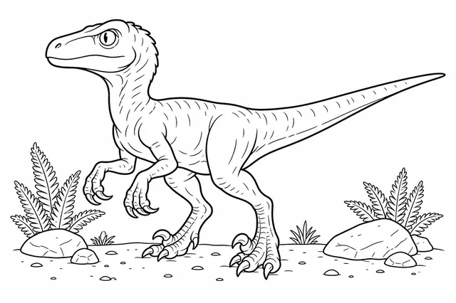 Kolorowanka: Welociraptor