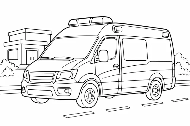 Kolorowanka: Ambulans