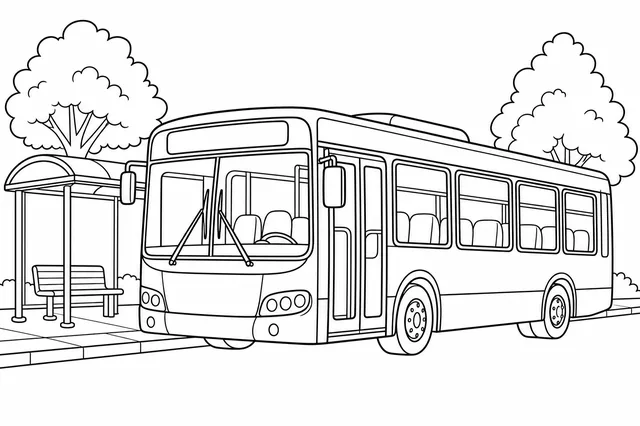 Kolorowanka: Autobus miejski