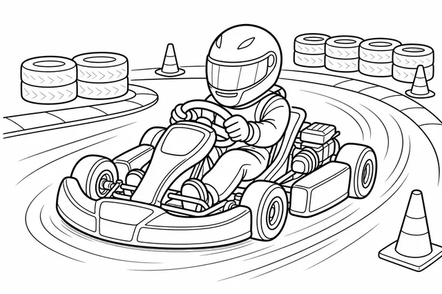 Kolorowanka: Gokart