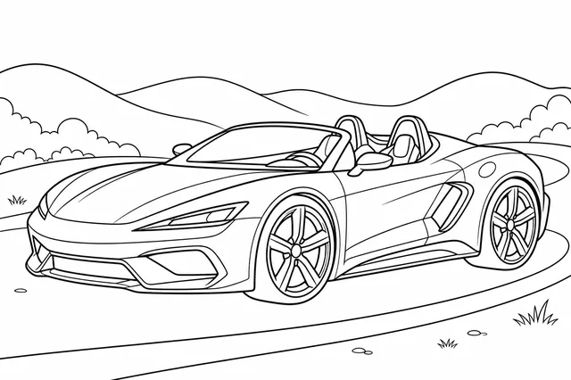 Kolorowanka: Roadster