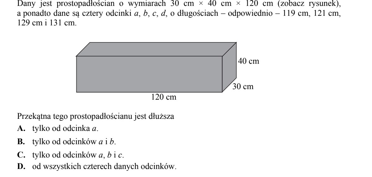 Prostopadłościan w rzucie ukośnym, wypełniony szarym kolorem. Wymiary podpisane przy krawędziach: 120 cm długość, 30 cm głębokość, 40 cm wysokość.