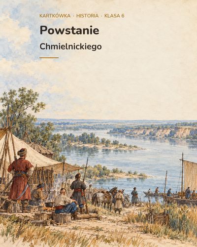 Powstanie Chmielnickiego — kartkówka z historii, klasa 6, grupy A–E — okładka