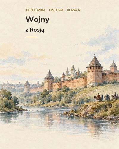 Wojny z Rosją — kartkówka z historii, klasa 6, grupy A–E — okładka