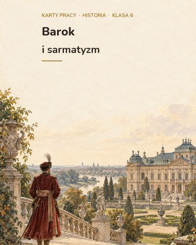 Barok i sarmatyzm — 5 kart pracy z historii, klasa 6, z kluczem — okładka