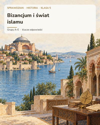 Bizancjum i świat islamu — sprawdzian z historii, klasa 5, grupy A–E — okładka