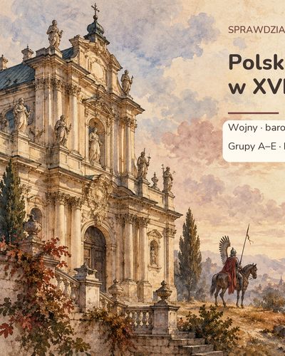 Polska i Europa w XVII wieku — sprawdzian, klasa 6, grupy A–E — okładka