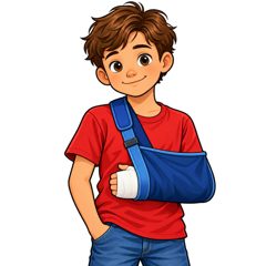 broken arm — złamana ręka