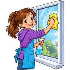 clean the windows — myć okna