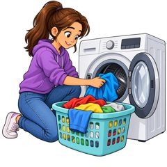 do the washing — robić pranie