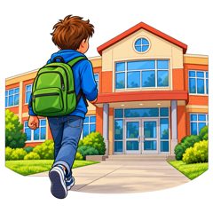 go to school — iść do szkoły