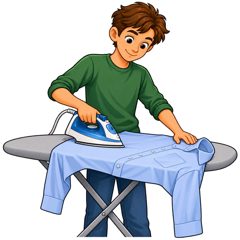 iron the clothes — prasować