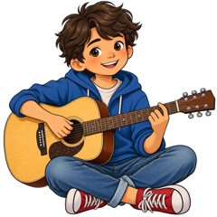 play the guitar — grać na gitarze