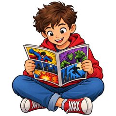 read comics — czytać komiksy
