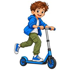 ride a scooter — jeździć na hulajnodze