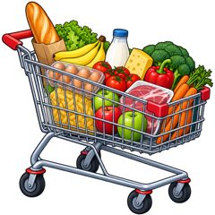 shopping trolley — wózek na zakupy
