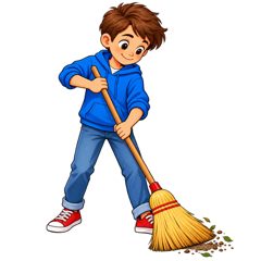 sweep the floor — zamiatać podłogę