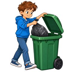 take out the rubbish — wynosić śmieci
