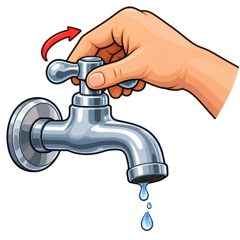 turn off the tap — zakręcić kran
