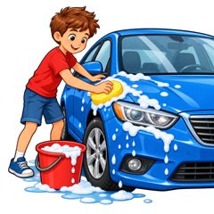 wash the car — myć samochód