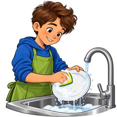 wash the dishes — zmywać naczynia