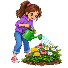 water the plants — podlewać kwiaty