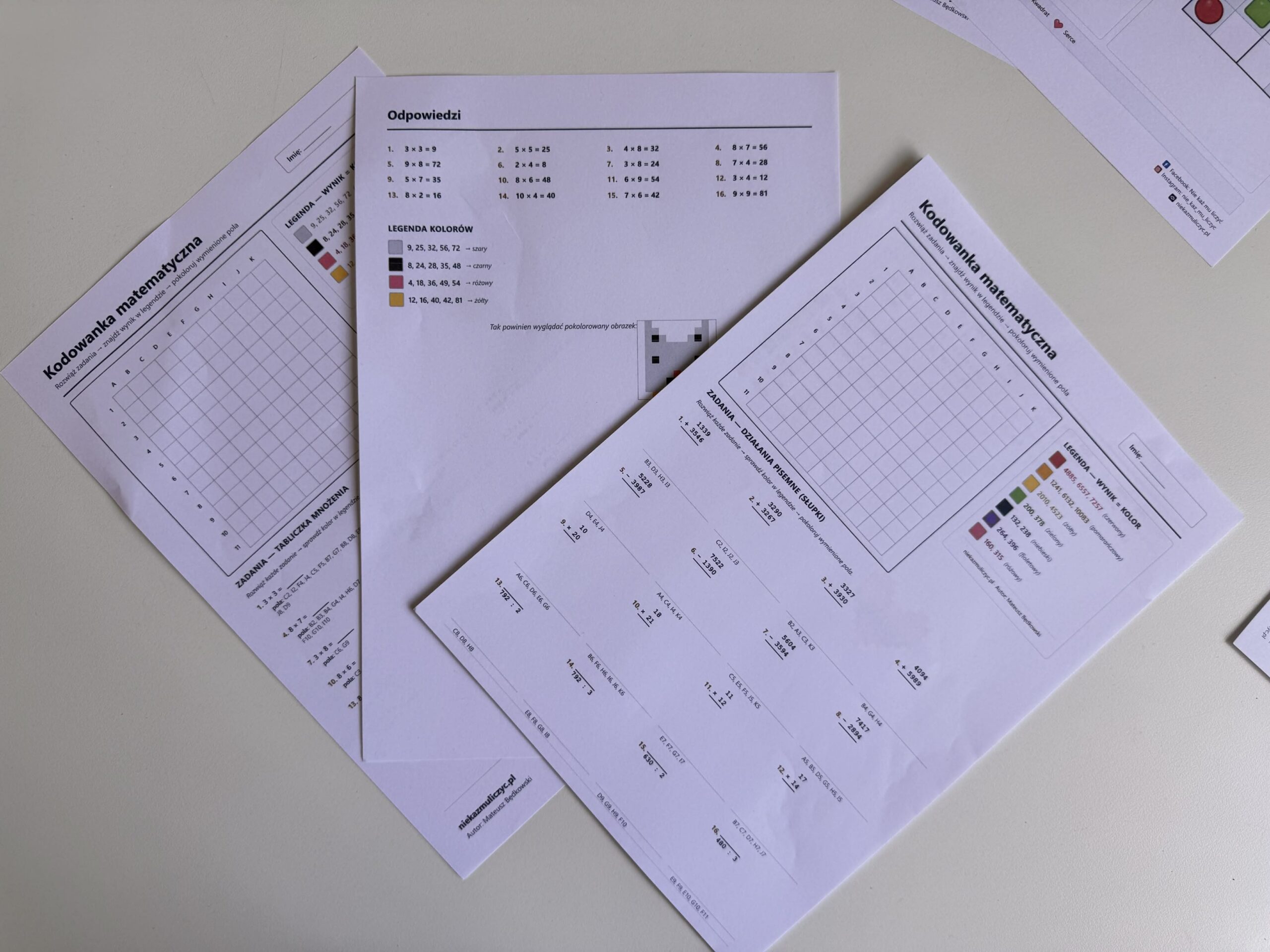 darmowe kodowanki matematyczne dla dzieci pdf do druku