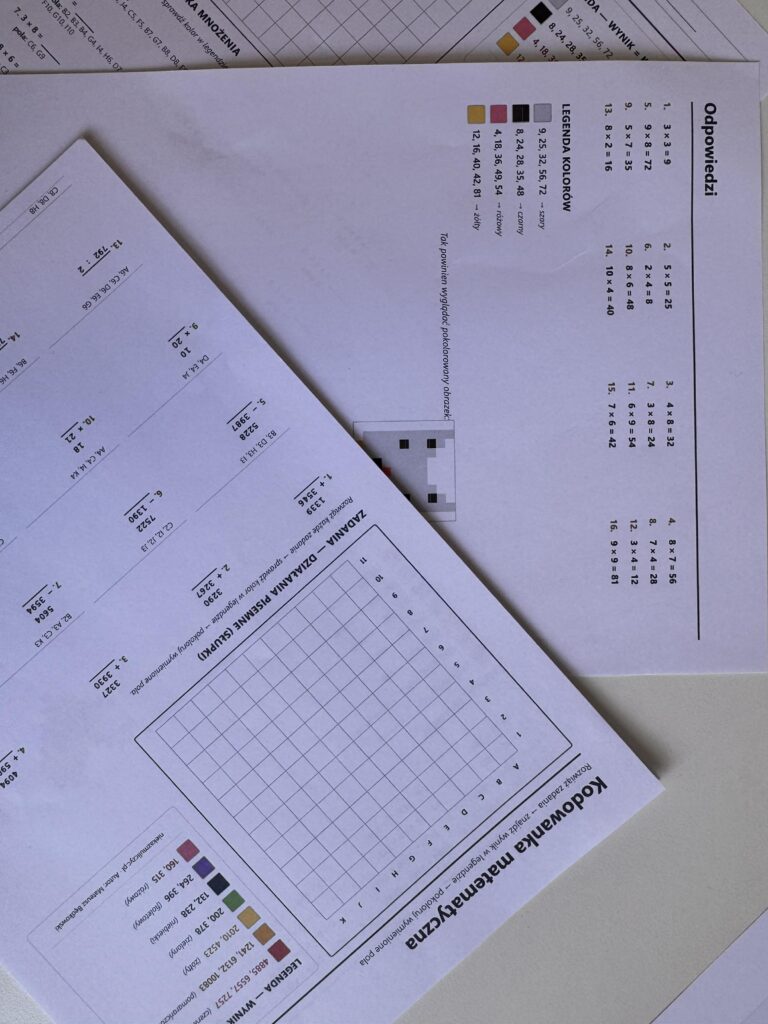 darmowe kodowanki matematyczne dla dzieci do druku pdf