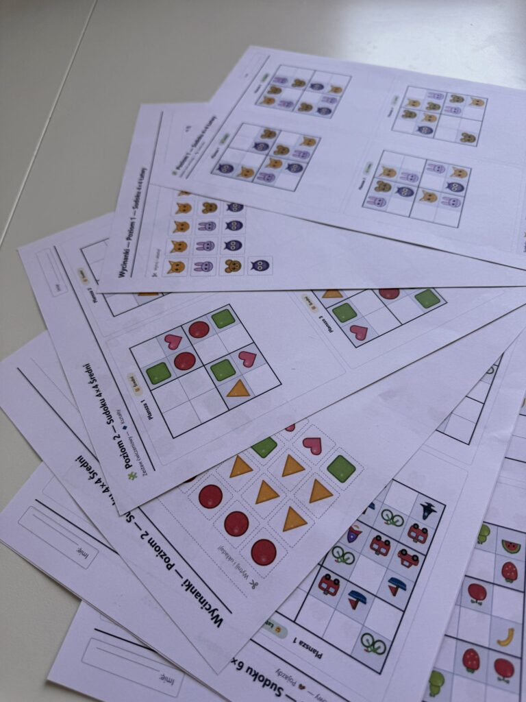 darmowe obrazkowe sudoku pdf dla dzieci