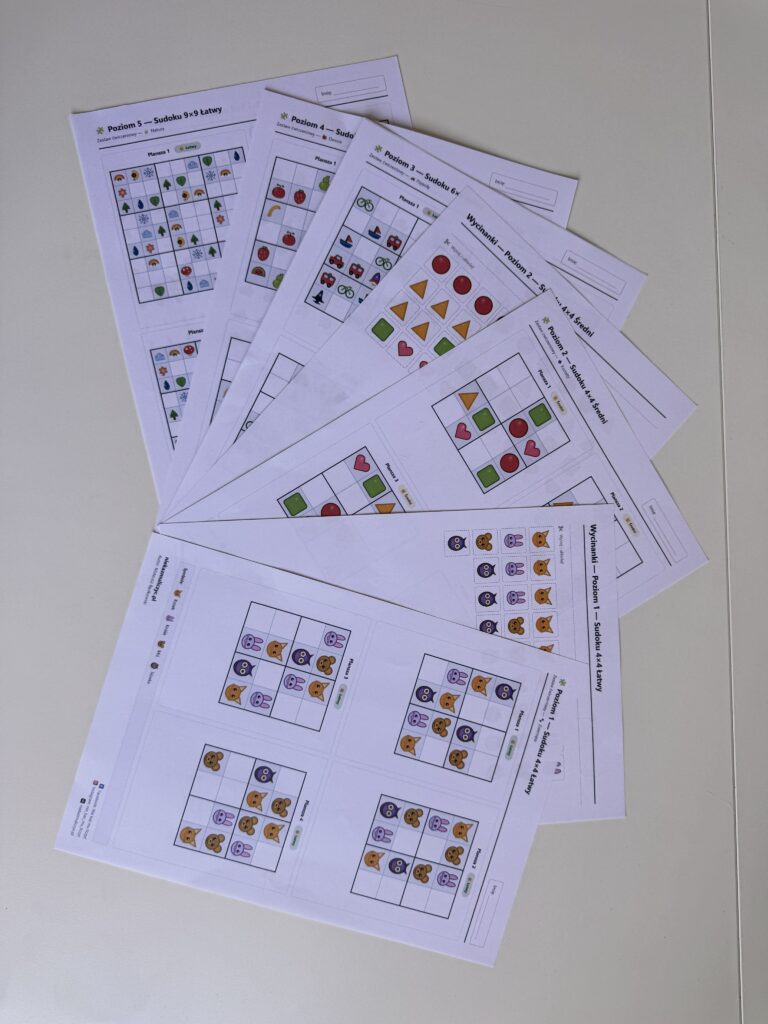 darmowe sudoku dla dzieci pdf obrazkowe