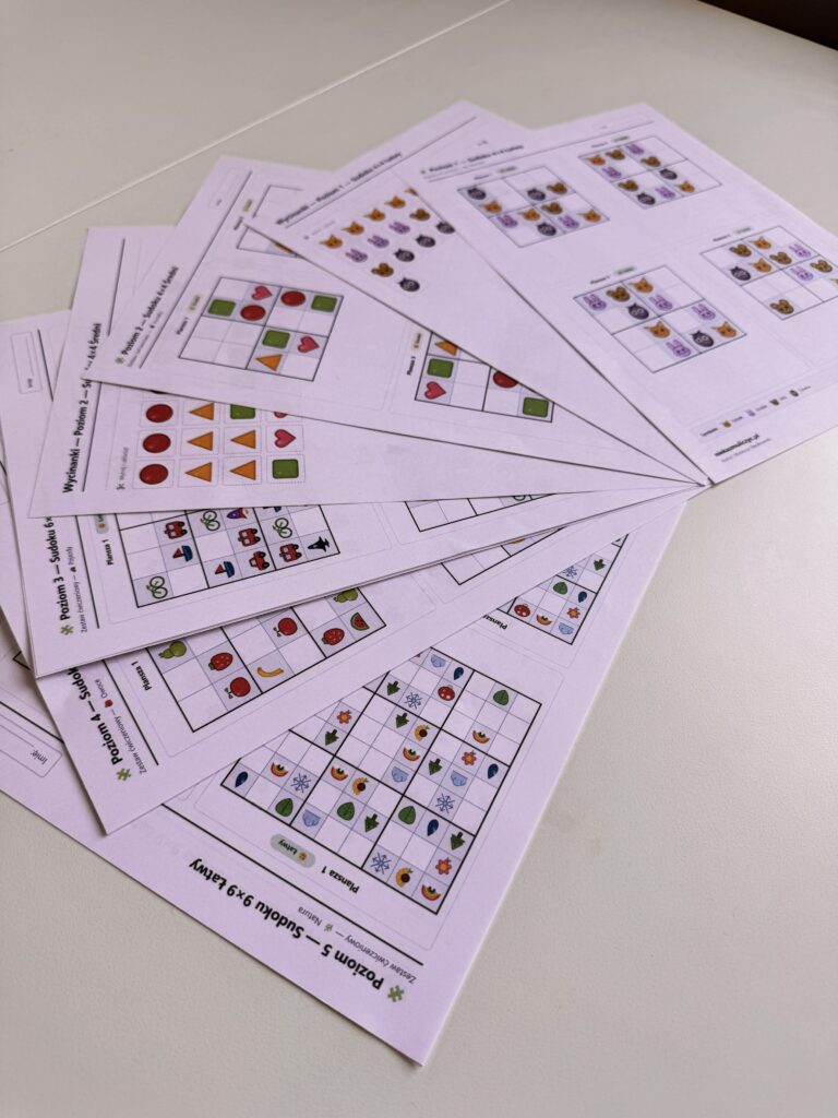darmowe obrazkowe sudoku dla dzieci pdf