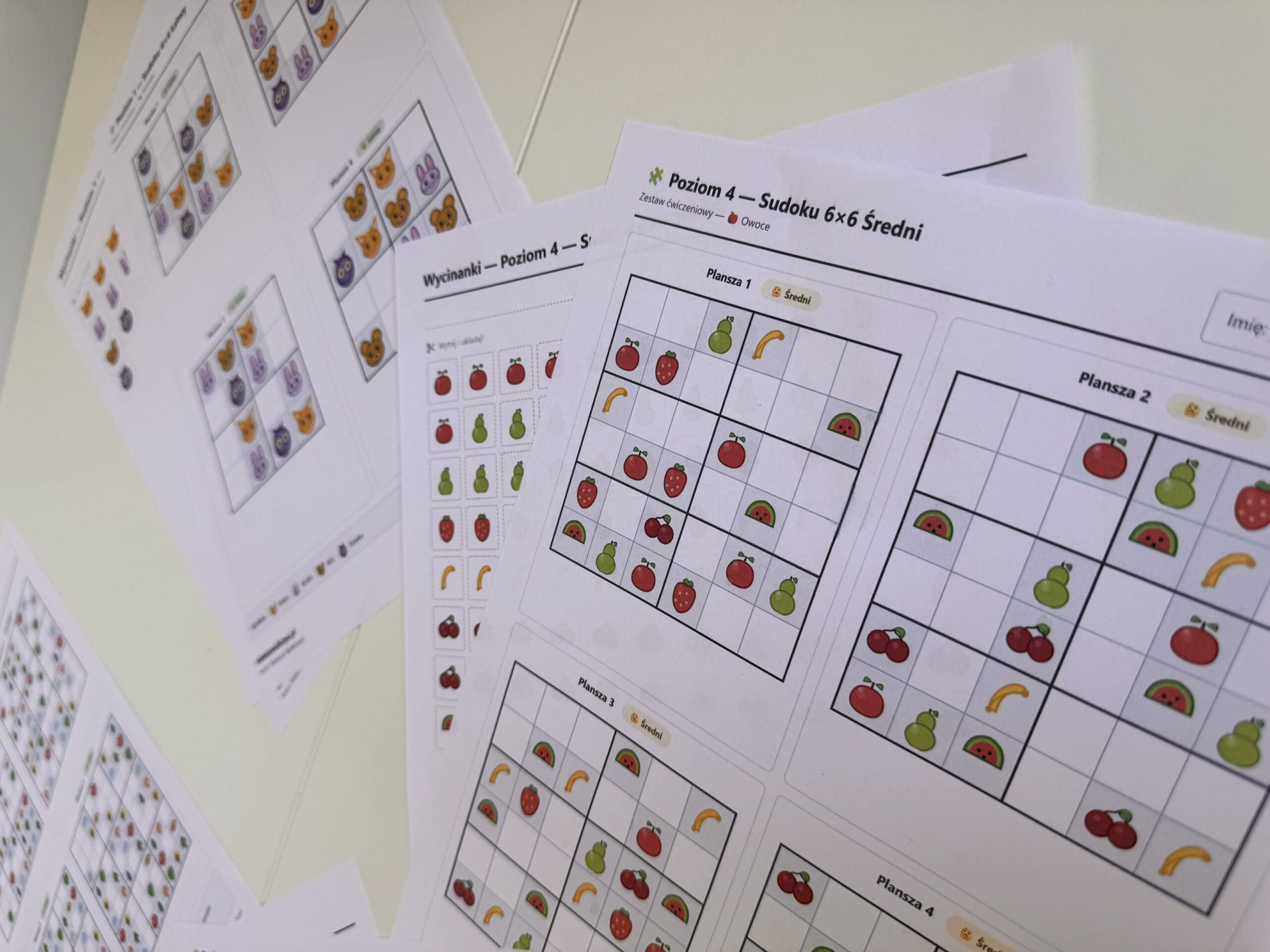 darmowe Sudoku obrazkowe dla dzieci pdf