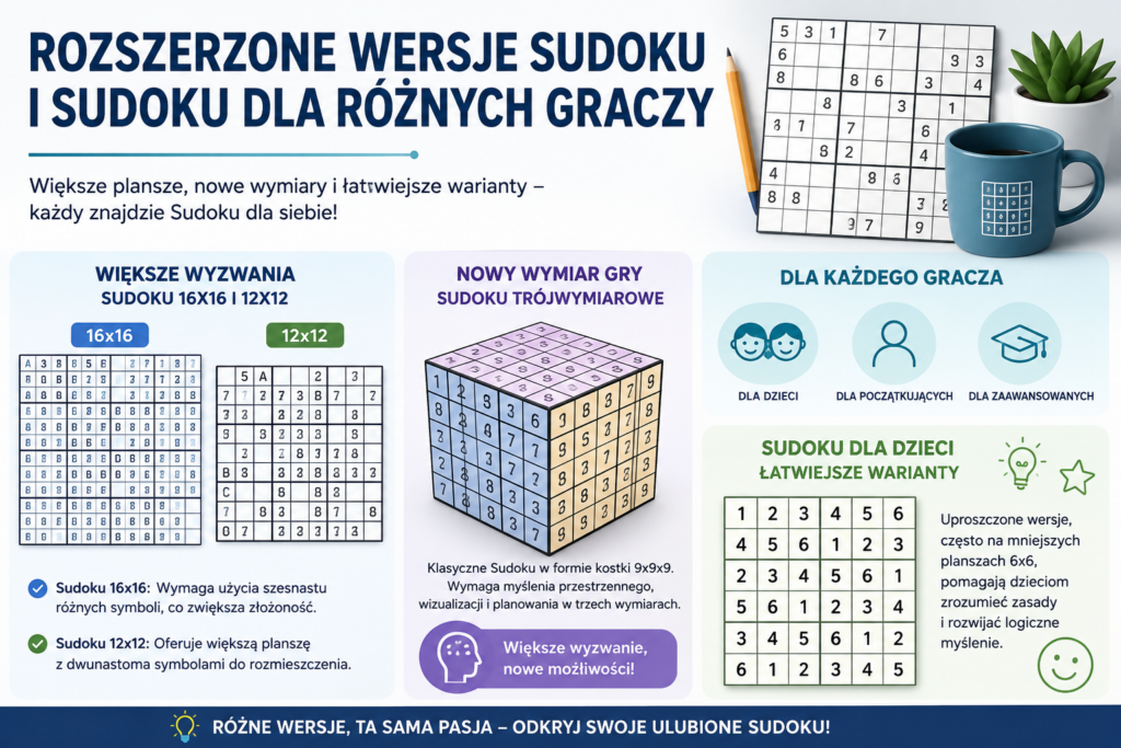 rozszerzone wersje sudoku