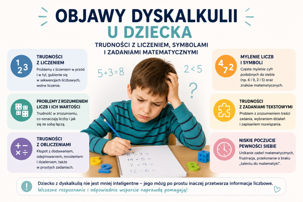 Objawy dyskalkulii u dziecka