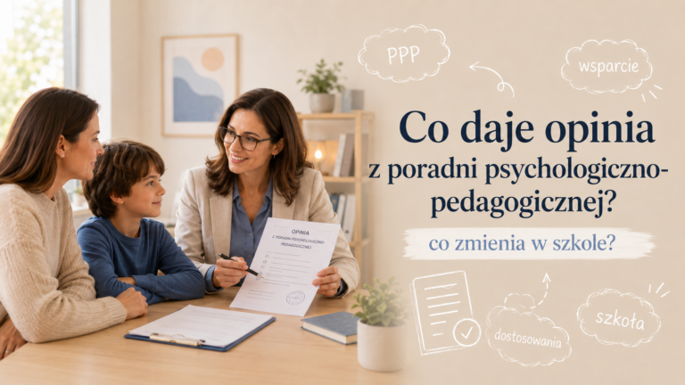 co daje opinia z poradni psychologiczno pedagogicznej