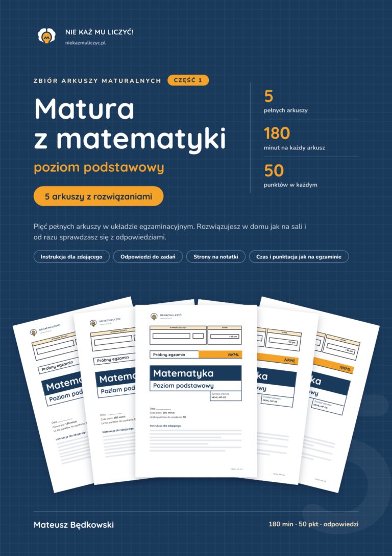 Matura z matematyki – 5 arkuszy z rozwiązaniami, część 1 | PDF