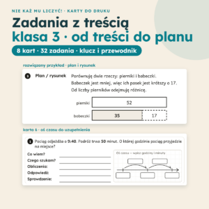 Zadania z treścią klasa 3 – przykładowy plan rozwiązania i karta pracy PDF
