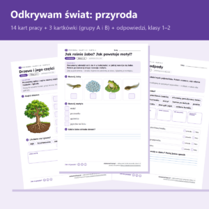 Odkrywam świat: przyroda, klasy 1–2 — karty pracy PDF