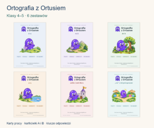 Ortografia z Ortusiem — pakiet dla klas 4–5: 6 tematów — okładka