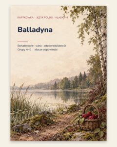 „Balladyna” — kartkówka z lektury, klasy 7–8, grupy A–E — okładka