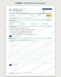 Układ pokarmowy — kartkówka z biologii, klasa 7, grupy A–E — podgląd, grupa B