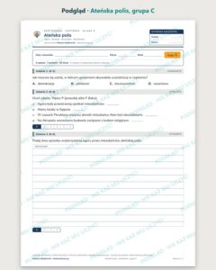 Ateńska polis — kartkówka z historii, klasa 4, grupy A–E — podgląd, grupa C