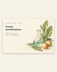 Kwasy karboksylowe — kartkówka z chemii, klasa 8, grupy A–E — okładka
