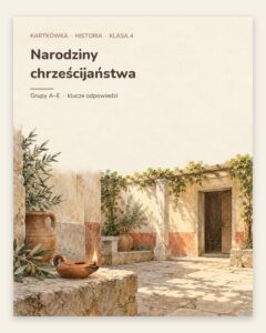 Narodziny chrześcijaństwa — kartkówka z historii, klasa 4, grupy A–E — okładka