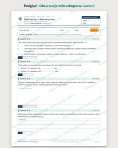 Obserwacja mikroskopowa — 5 kart pracy z biologii, klasa 5, z kluczem — podgląd, karta C